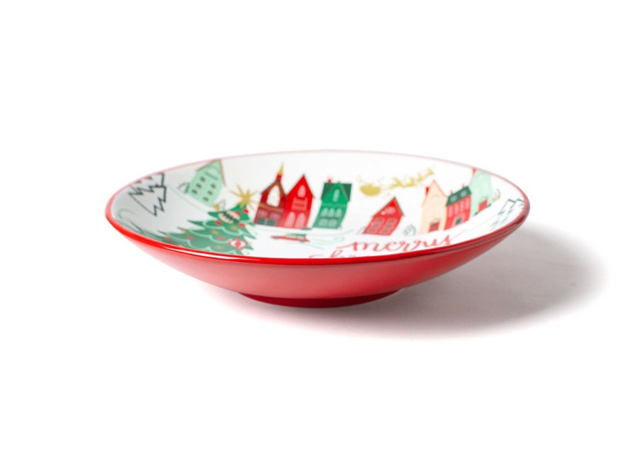 Shop All Serveware & Entertaining | Coton Colors by Laura Johnson Christmas In The Village Town Small Pasta Bowl