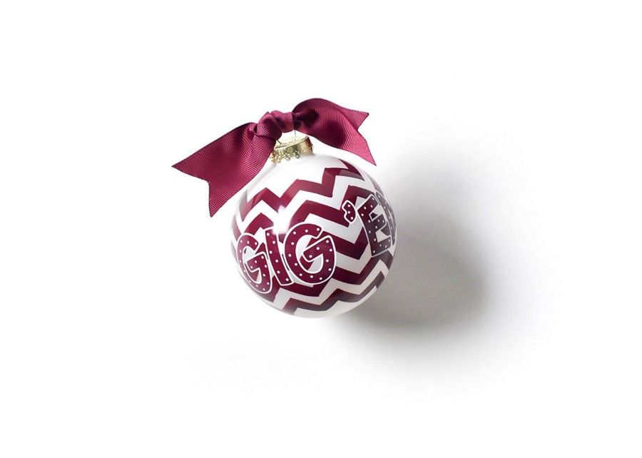 Collegiate Ornaments | Coton Colors by Laura Johnson Texas A&M Chevron Glass Ornament