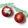 Religious Ornaments | Coton Colors by Laura Johnson Hark The Herald Angels Sing Glass Ornament