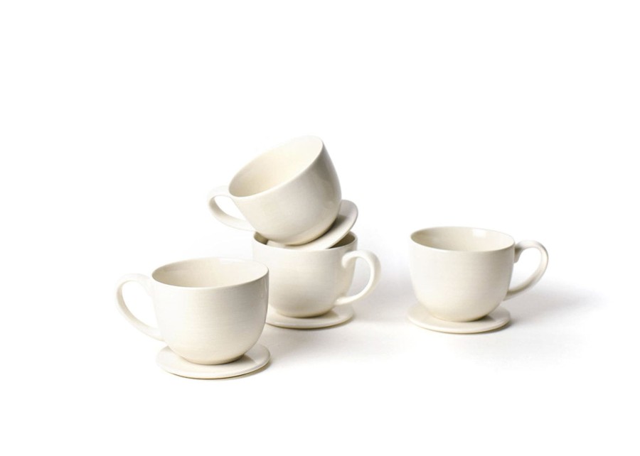 Sets | Coton Colors by Laura Johnson Signature White Footed Mug, Set Of 4