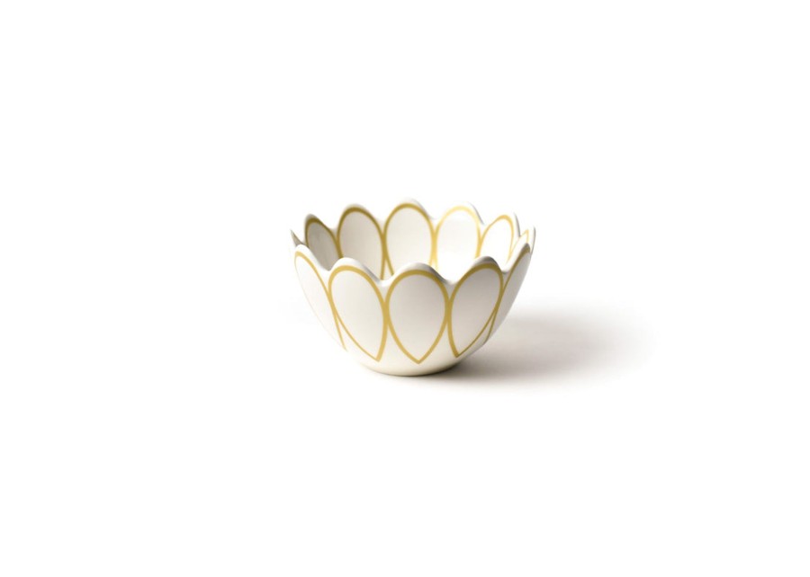 Shop All Dinnerware | Coton Colors by Laura Johnson Deco Gold Scallop Small Bowl, Set Of 4