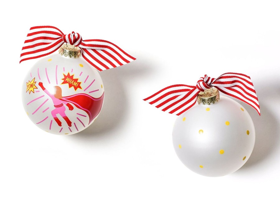 Babies & Children Ornaments | Coton Colors by Laura Johnson Superhero Girl Glass Ornament