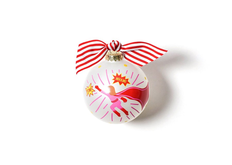 Babies & Children Ornaments | Coton Colors by Laura Johnson Superhero Girl Glass Ornament