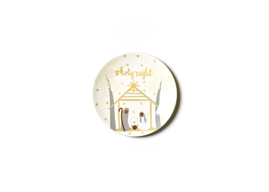 Shop All Dinnerware | Coton Colors by Laura Johnson O Holy Night Salad Plate Brown Skin