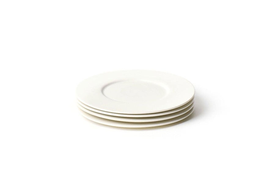 Shop All Dinnerware | Coton Colors by Laura Johnson Signature White Rimmed Salad Plate, Set Of 4