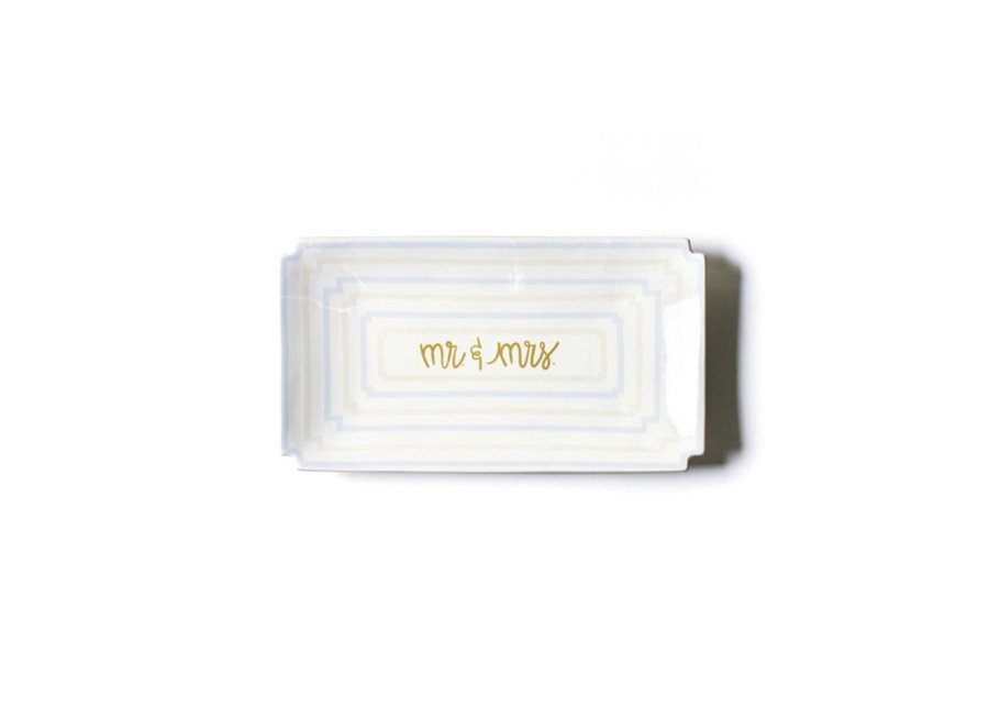 Shop All Celebrations | Coton Colors by Laura Johnson Ecru Mr. And Mrs. Notch Tray