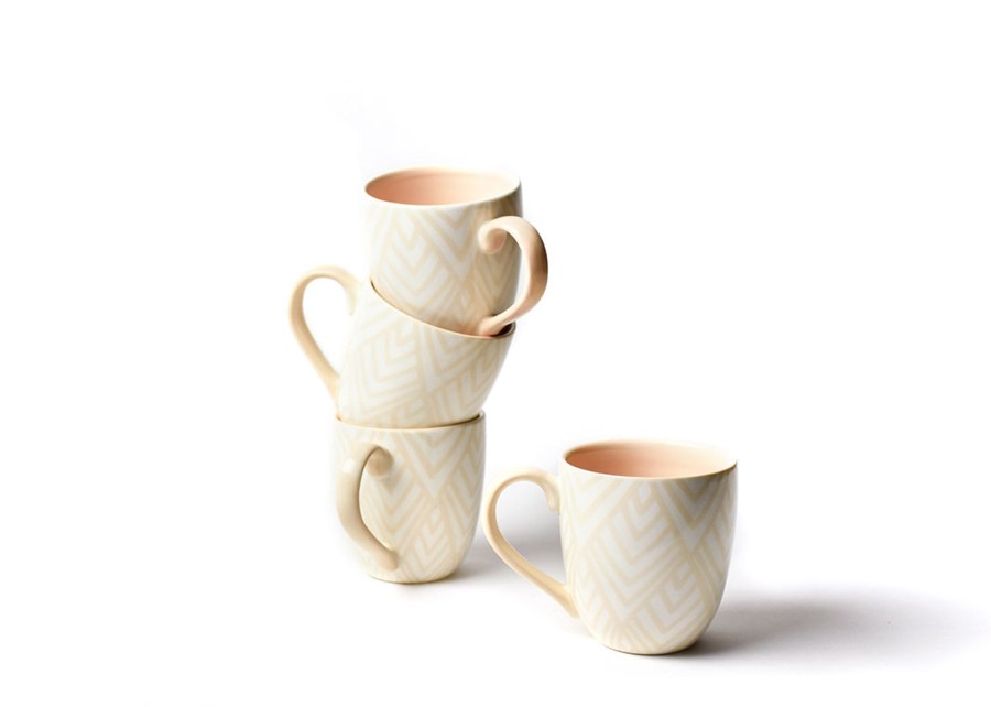 Sets | Coton Colors by Laura Johnson Blush Layered Diamond Mug, Set Of 4