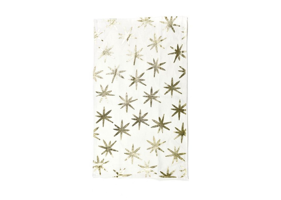 Hand Towels | Coton Colors by Laura Johnson Gold Stars Large Hand Towel