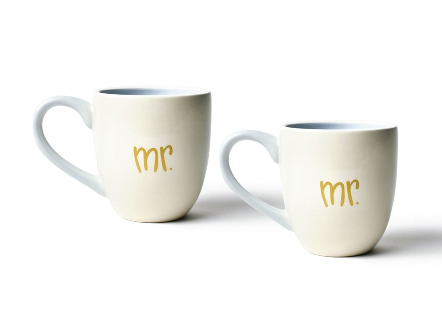 Shop All Celebrations | Coton Colors by Laura Johnson Ecru Mr. And Mr. Mugs, Set Of 2