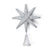 Seasonal Decor | Coton Colors by Laura Johnson Silver Beaded Star Large Tree Topper