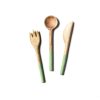 Shop All Serveware & Entertaining | Coton Colors by Laura Johnson Fundamentals Sage Wood Appetizer Utensils, Set Of 3