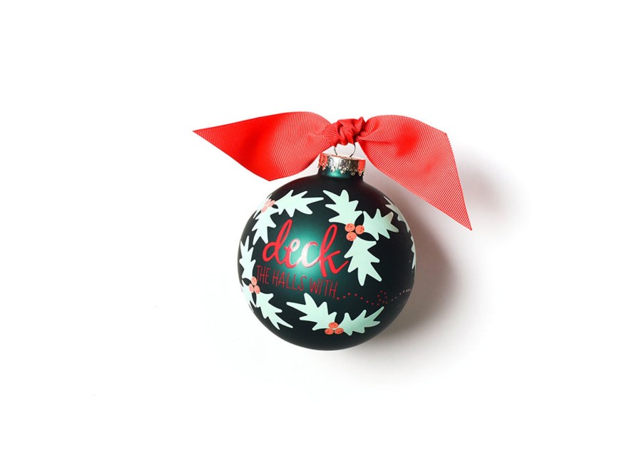 Holiday Ornaments | Coton Colors by Laura Johnson Boughs Of Holly Glass Ornament