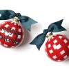 Holiday Ornaments | Coton Colors by Laura Johnson Merry Christmas Gingham Glass Ornament