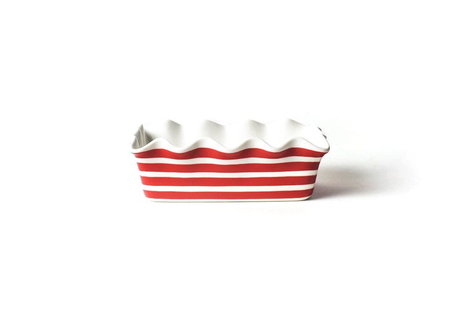 Cookware & Bakeware | Coton Colors by Laura Johnson Red Stripe Ruffle Loaf Pan