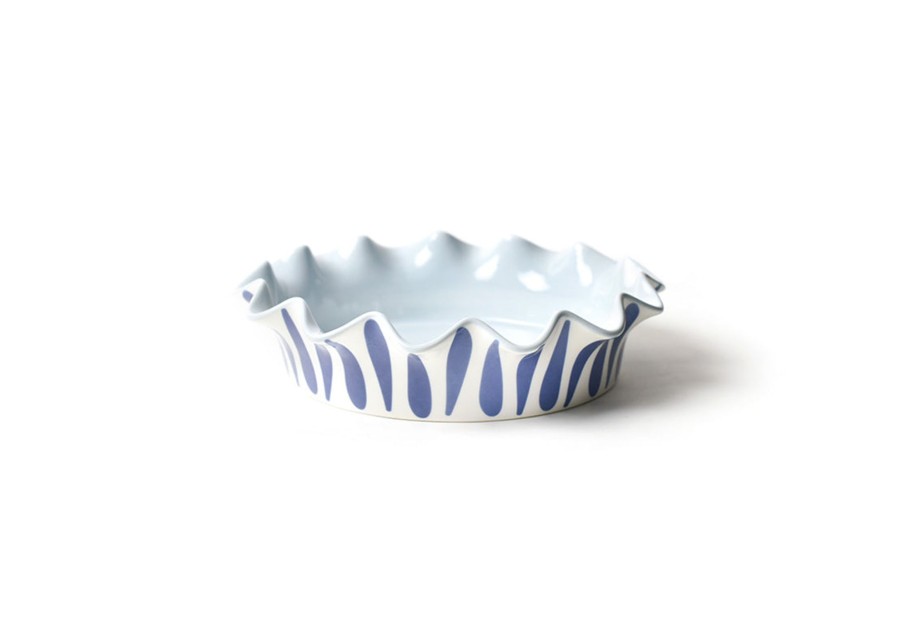 Cookware & Bakeware | Coton Colors by Laura Johnson Iris Blue Drop 9 Ruffle Pie Dish