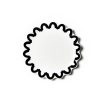 Dinner Plates | Coton Colors by Laura Johnson Black Arabesque Trim Scallop Dinner Plate