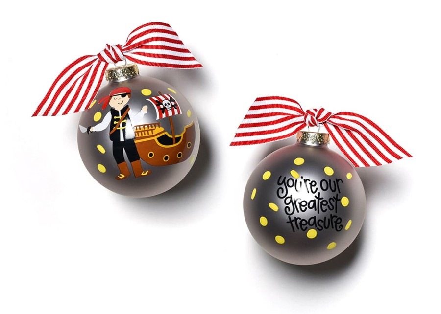 Babies & Children Ornaments | Coton Colors by Laura Johnson Pirate Glass Ornament