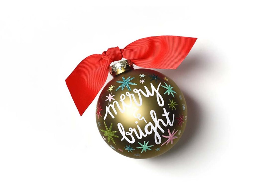 Holiday Ornaments | Coton Colors by Laura Johnson Merry And Bright Stars Glass Ornament