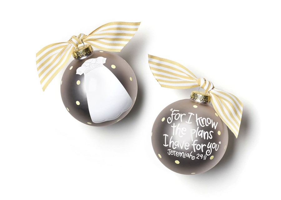 Babies & Children Ornaments | Coton Colors by Laura Johnson Christening Gown Glass Ornament