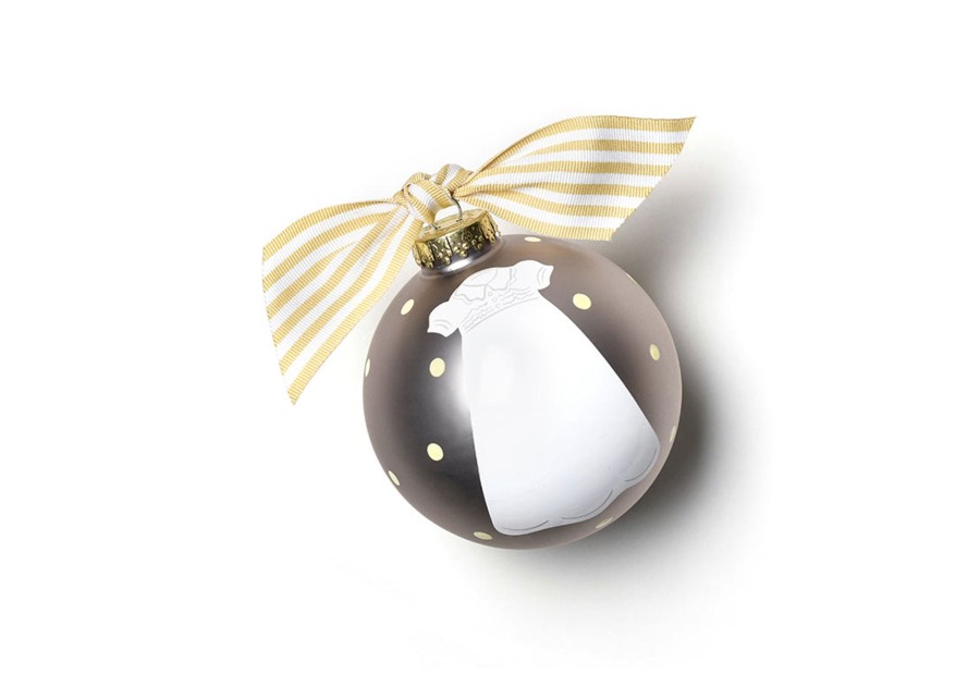 Babies & Children Ornaments | Coton Colors by Laura Johnson Christening Gown Glass Ornament