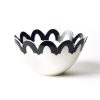 Bowls | Coton Colors by Laura Johnson Black Arabesque Scallop 9 Bowl