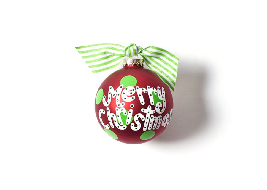 Holiday Ornaments | Coton Colors by Laura Johnson Merry Christmas Y'All Glass Ornament