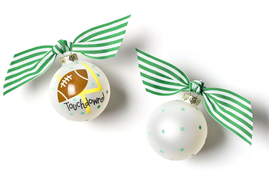 Commemorative Ornaments | Coton Colors by Laura Johnson Football Glass Ornament