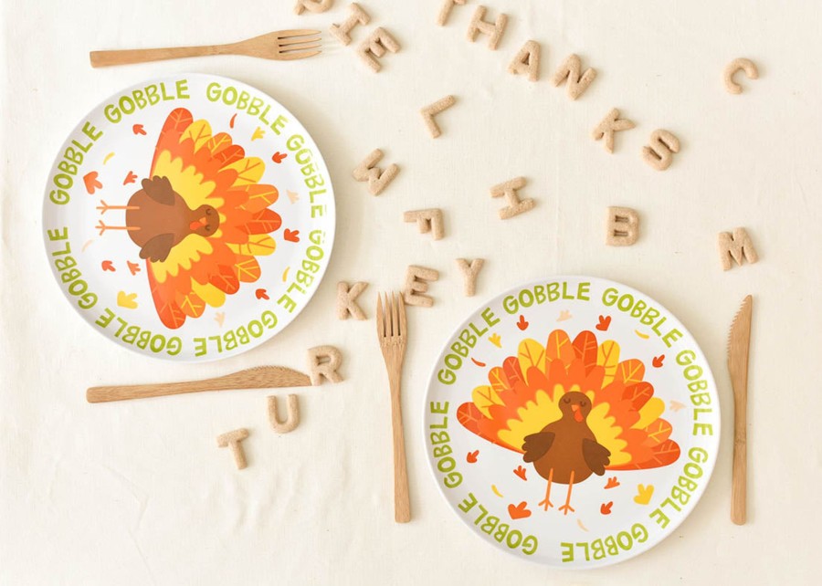 Babies & Children | Coton Colors by Laura Johnson Thanksgiving Turkey Melamine Dinner Plate