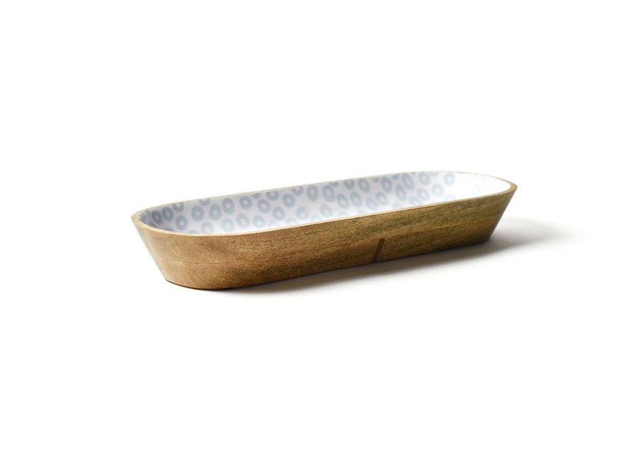 Build Your Own Board | Coton Colors by Laura Johnson Iris Blue Pip Mango Wood Dough Bowl