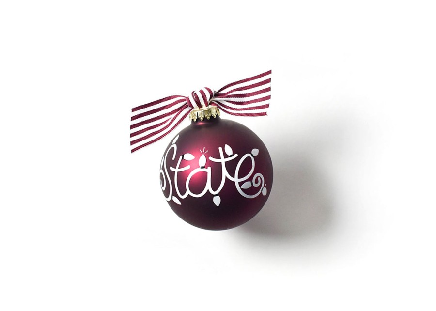 Collegiate Ornaments | Coton Colors by Laura Johnson Mississippi State Lights Glass Ornament