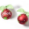 Holiday Ornaments | Coton Colors by Laura Johnson Believe Christmas Glass Ornament