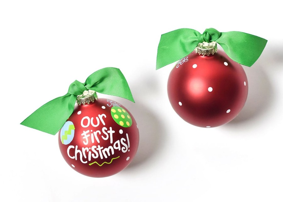 Shop All Celebrations | Coton Colors by Laura Johnson Our First Christmas Glass Ornament