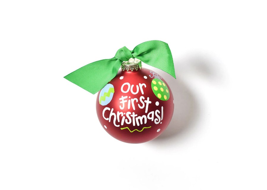 Shop All Celebrations | Coton Colors by Laura Johnson Our First Christmas Glass Ornament