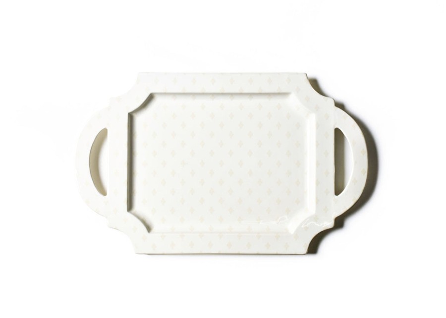 Build Your Own Board | Coton Colors by Laura Johnson Ecru Quatrefoil Handled Tray