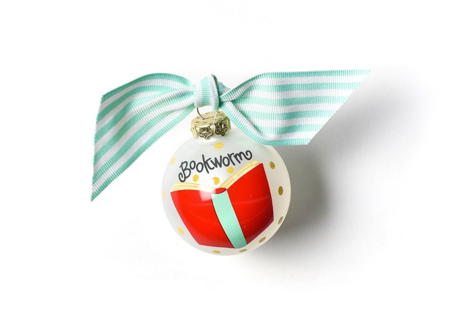 Commemorative Ornaments | Coton Colors by Laura Johnson Bookworm Glass Ornament