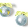 Religious Ornaments | Coton Colors by Laura Johnson For This Child Blue Glass Ornament