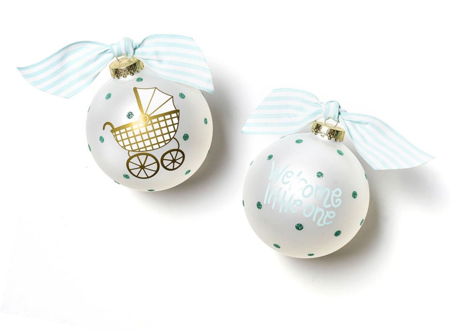 Babies & Children Ornaments | Coton Colors by Laura Johnson Welcome Little One Carriage Boy Glass Ornament