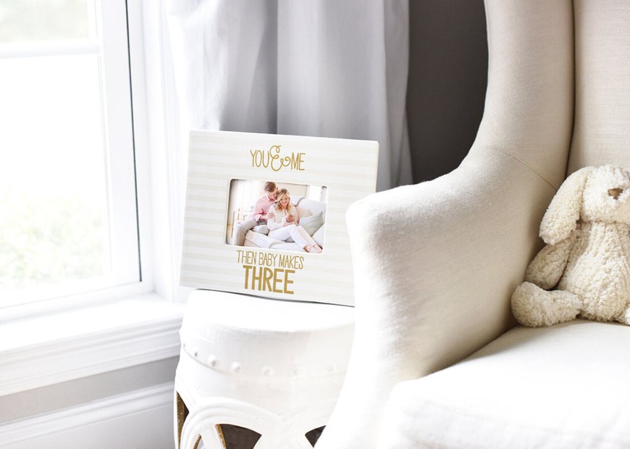 Babies & Children | Coton Colors by Laura Johnson You & Me Then Baby Makes Three Stripe Frame