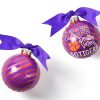 Collegiate Ornaments | Coton Colors by Laura Johnson Clemson Word Collage Glass Ornament