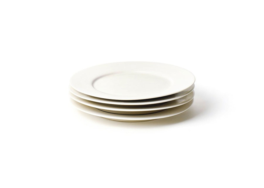 Shop All Dinnerware | Coton Colors by Laura Johnson Signature White Rimmed Dinner Plate, Set Of 4