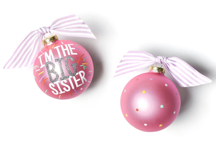 Babies & Children Ornaments | Coton Colors by Laura Johnson Big Sister Popper Glass Ornament