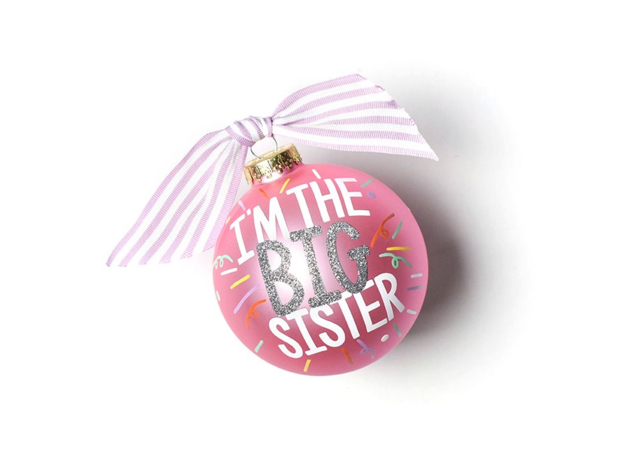 Babies & Children Ornaments | Coton Colors by Laura Johnson Big Sister Popper Glass Ornament