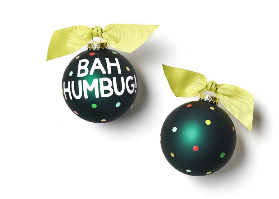 Holiday Ornaments | Coton Colors by Laura Johnson Bah Humbug Glass Ornament