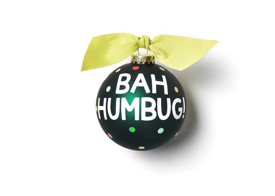 Holiday Ornaments | Coton Colors by Laura Johnson Bah Humbug Glass Ornament