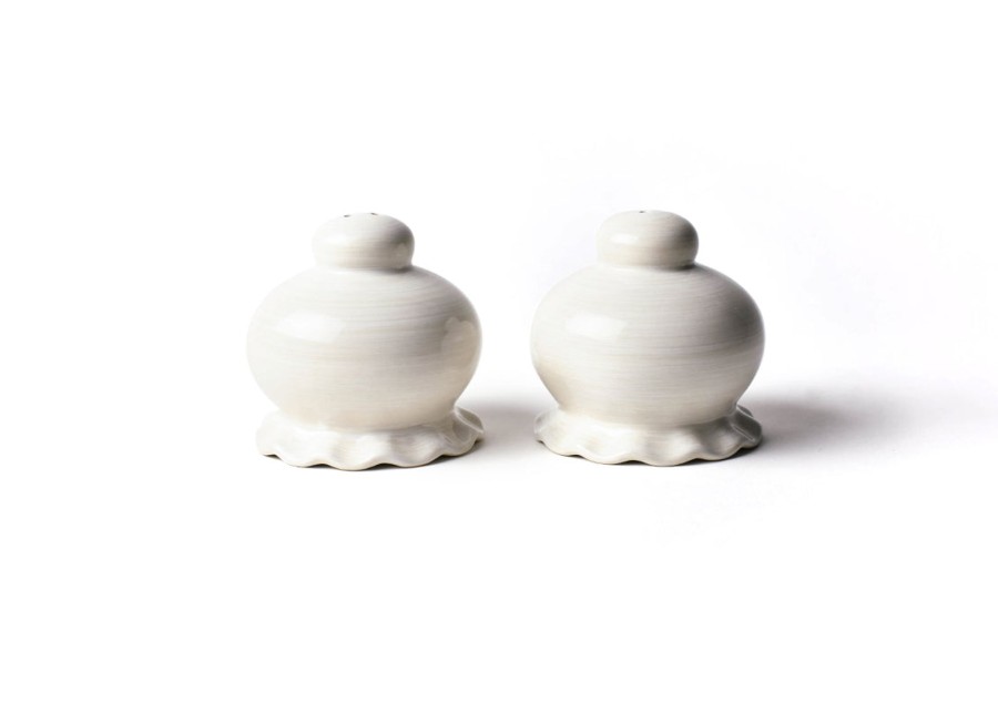 Shop All Serveware & Entertaining | Coton Colors by Laura Johnson Signature White Ruffle Salt And Pepper Shaker Set