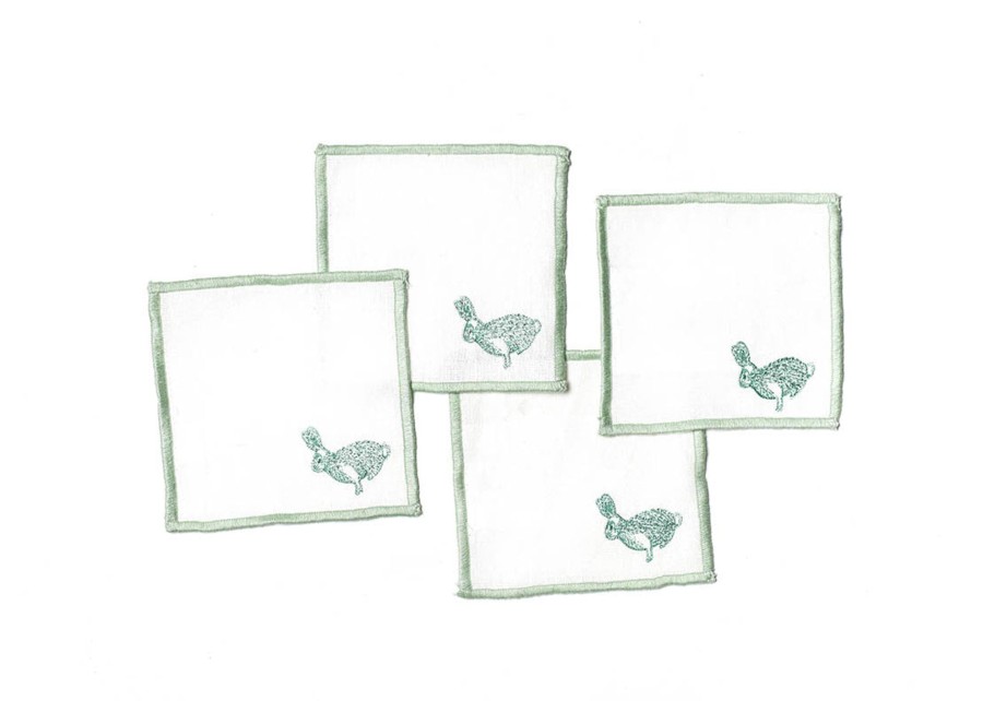 Cocktail Napkins | Coton Colors by Laura Johnson Speckled Rabbit Cocktail Napkins Set Of 4