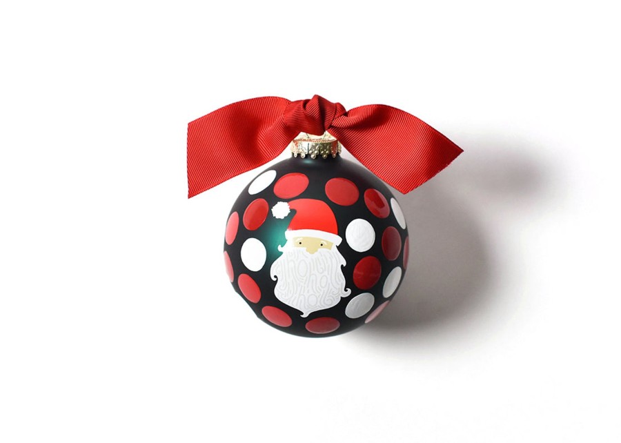 Holiday Ornaments | Coton Colors by Laura Johnson Ho Ho Santa Glass Ornament, Fair Skin