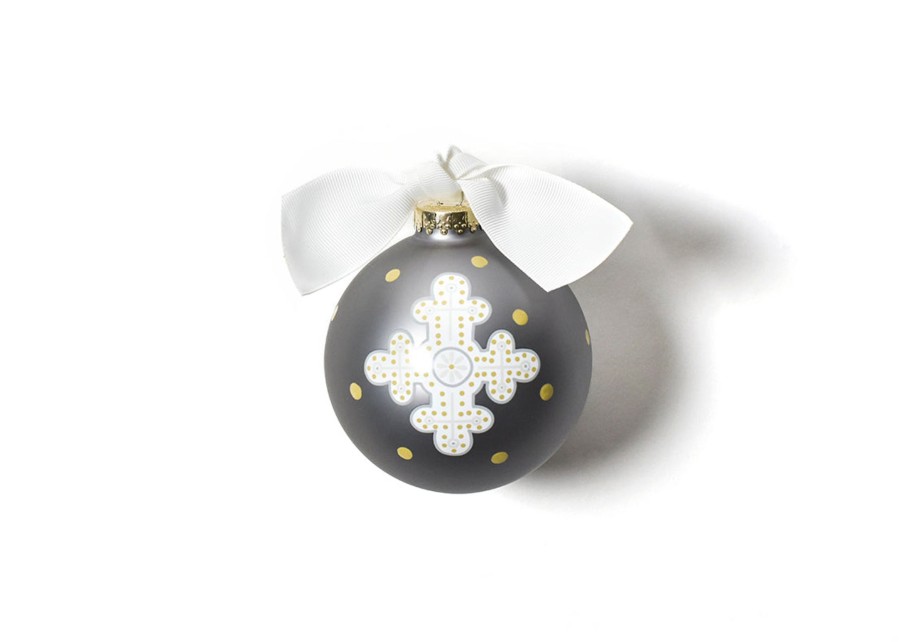 Religious Ornaments | Coton Colors by Laura Johnson Neutral Cross Glass Ornament