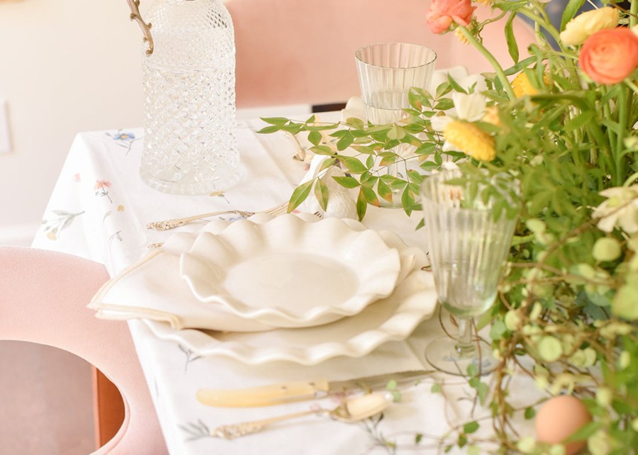 Shop All Dinnerware | Coton Colors by Laura Johnson Signature White Ruffle Salad Plate