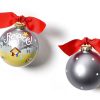 Religious Ornaments | Coton Colors by Laura Johnson Rejoice Nativity Glass Ornament